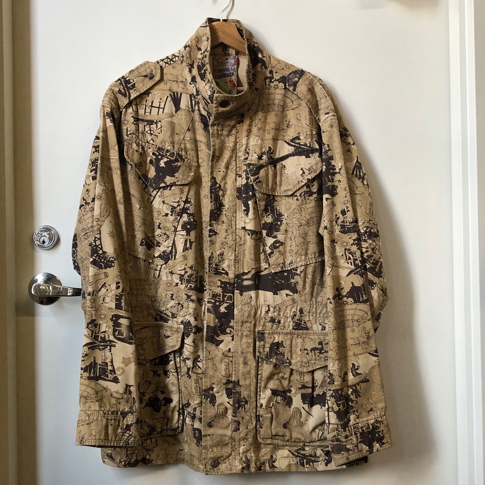 RARE - Vintage Artful Dodger Graphic Military Jacket Men's Size XL